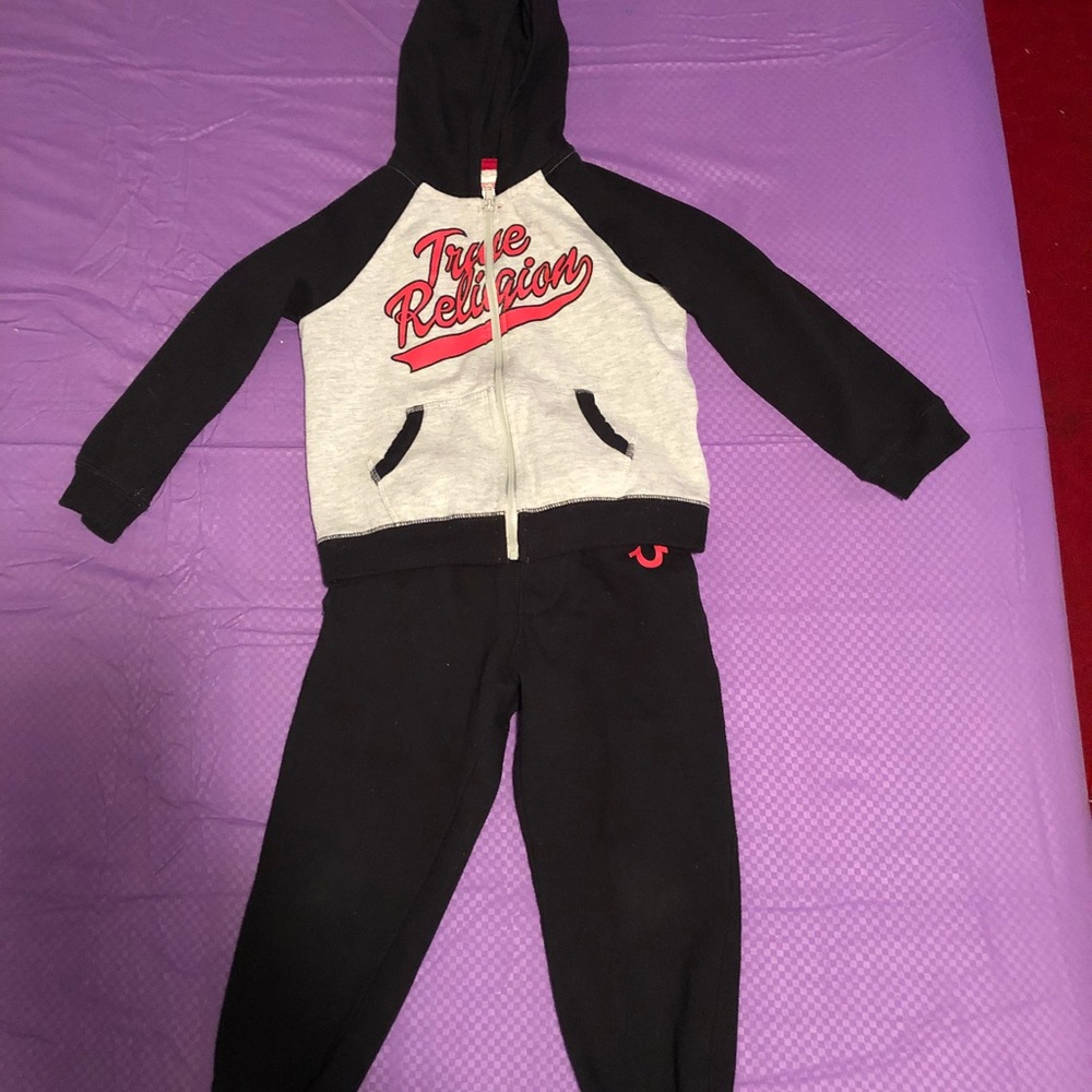 Toddler size 4T True Religion sweatsuit